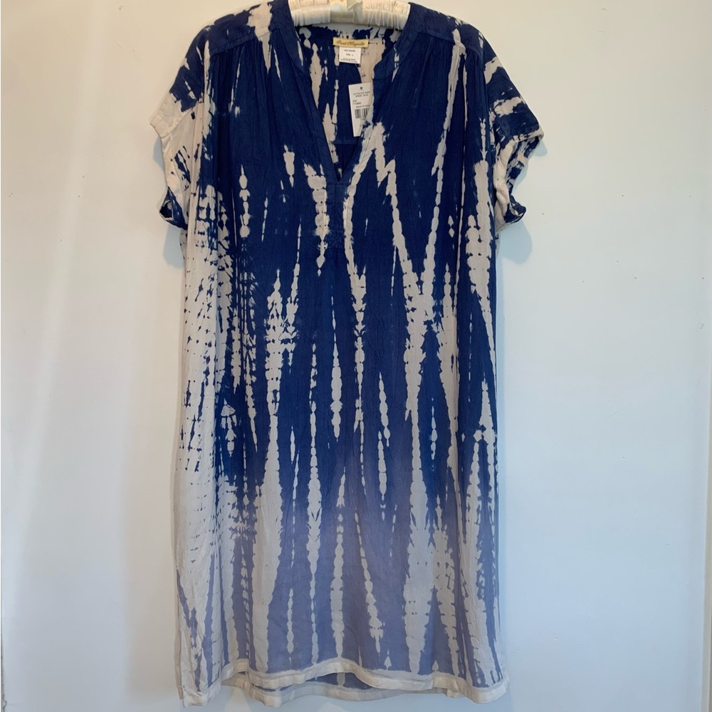 Sweet Magnolia Batik Print Beachy Dress Large